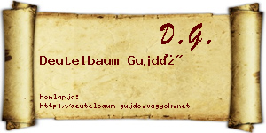 Deutelbaum Gujdó névjegykártya